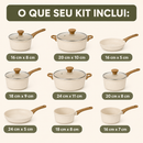 ✨ Kit Premium de Cerâmica – 9 Panelas + 13 Utensílios Exclusivos [PREÇO DE FÁBRICA]